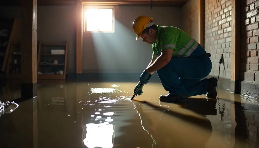 Professional water damage restoration services in Chalmers, IN